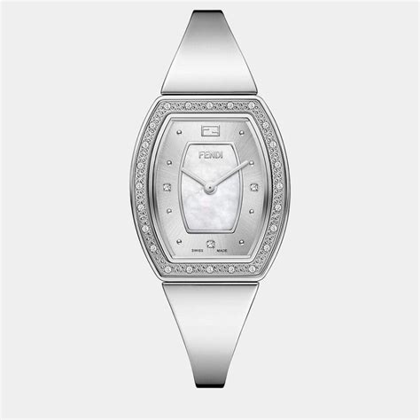 silver fendi watch|fendi female watches.